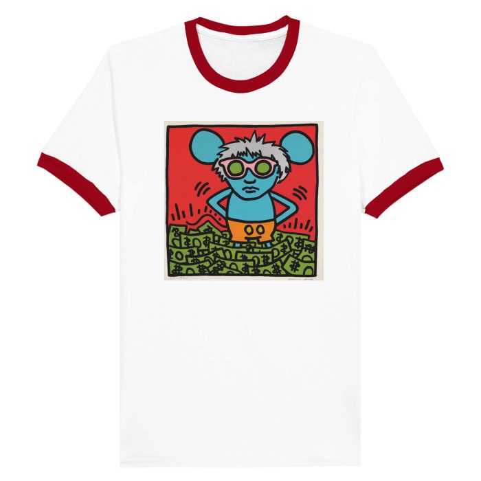 Street Art Graphic Tee | Pop Art T-Shirt | Contemporary Art Tee Unisex Ringer T-shirt - Image 3