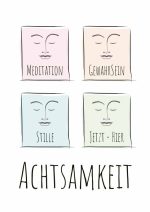 German Mindfulness Poster: Meditation, Gewahrsein, Stille, Jetzt-Hier  Mindfulness Wall Art Poster