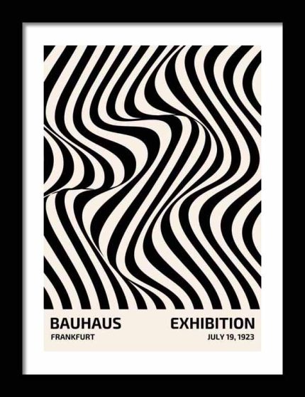 Bauhaus Exhibition Wooden Framed Poster Wall Art