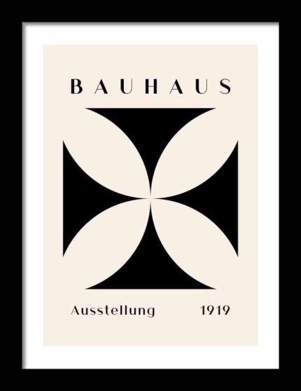 Bauhaus Exhibition Wooden Framed Poster Wall Art