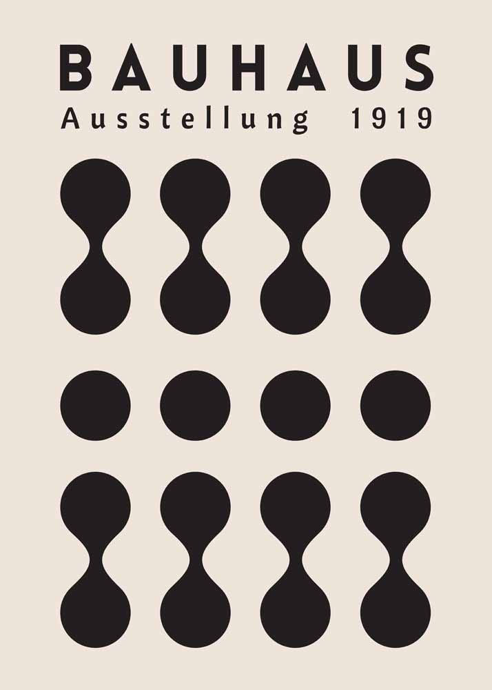 Bauhaus Ausstellung 1919 Abstract Shapes Printed Poster