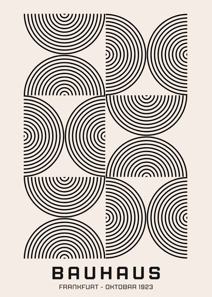 Bauhaus Exhibition Wall Art Poster Aluminum Print - Image 1