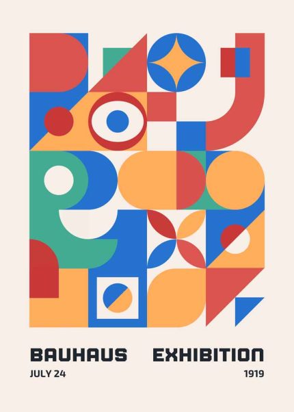 Bauhaus Exhibition Wall Art Poster Aluminum Print