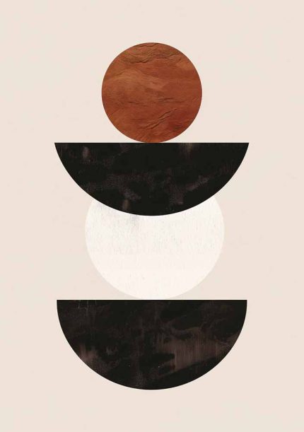 Boho Abstract Print Wall Art Poster
