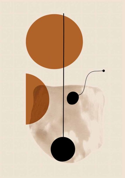 Boho Abstract Print Wall Art Poster