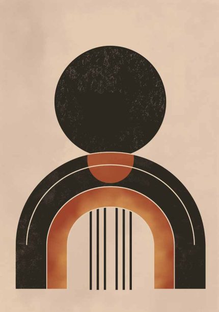 Boho Abstract Print Wall Art Poster