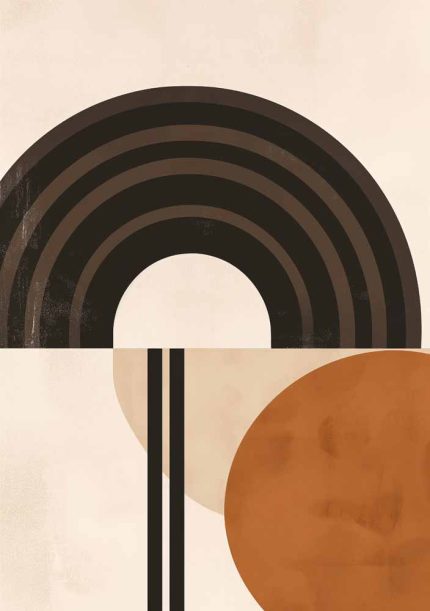 Boho Abstract Print Wall Art Poster