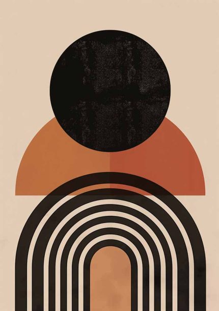 Boho Abstract Print Wall Art Poster