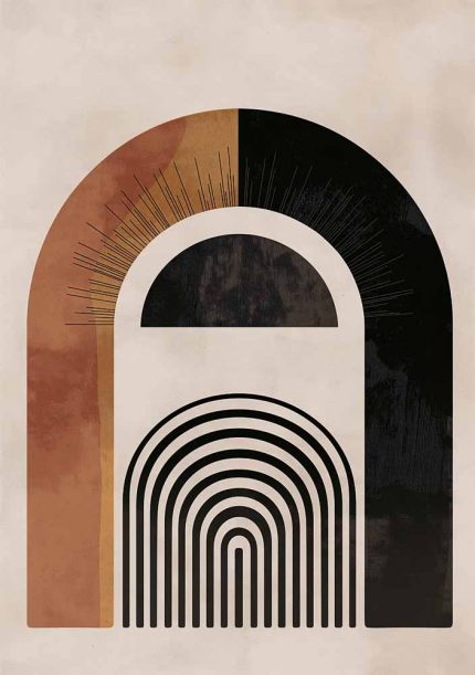 Boho Abstract Print Wall Art Poster