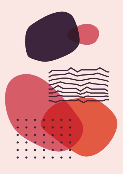 Boho Abstract Print Wall Art Poster