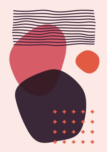 Boho Abstract Print Wall Art Poster