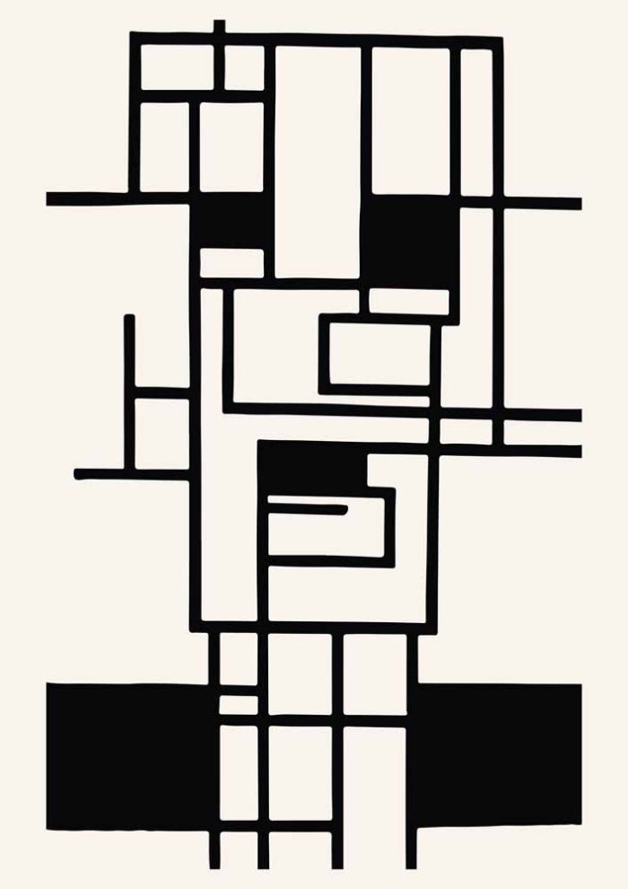 Boho Abstract Print Wall Art Poster - Image 1