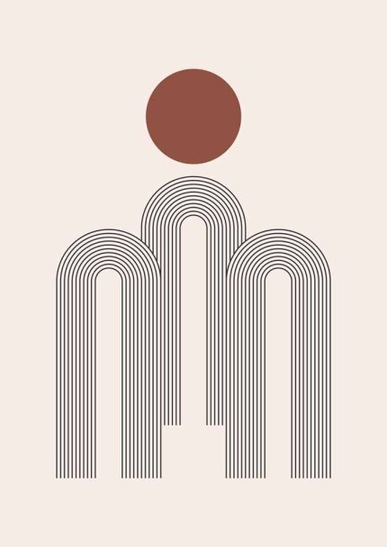 Boho Abstract Print Wall Art Poster