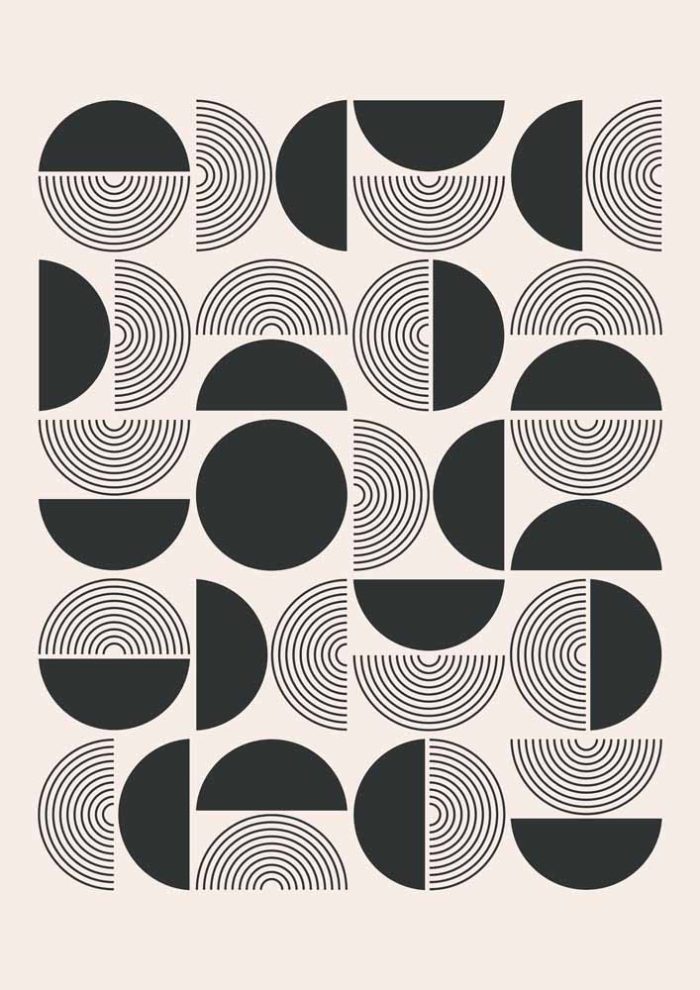 Boho Abstract Print Wall Art Poster - Image 1