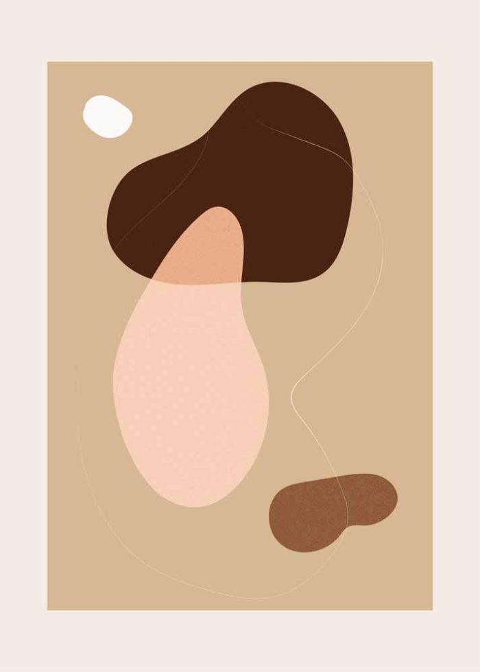 Boho Abstract Print Wall Art Poster - Image 1