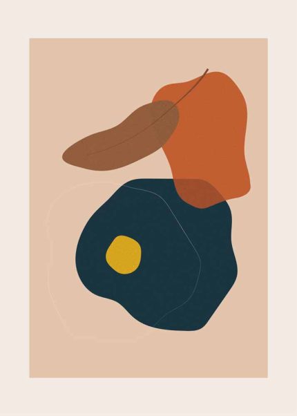 Boho Abstract Print Wall Art Poster