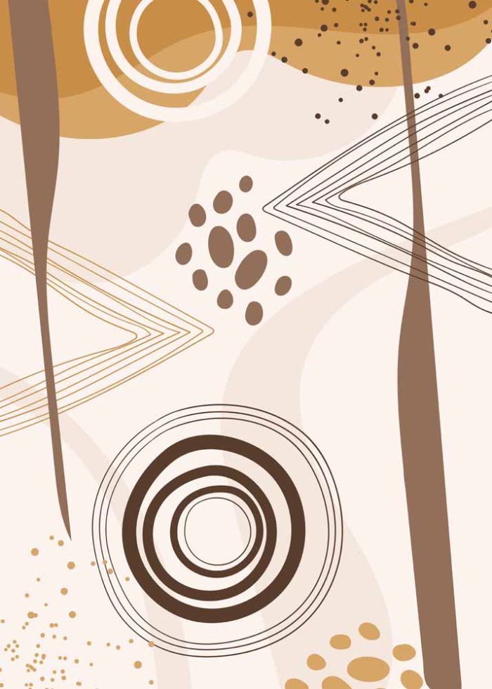 Boho Abstract Print Wall Art Poster - Image 1