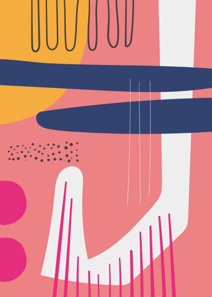 Boho Abstract Print Wall Art Poster