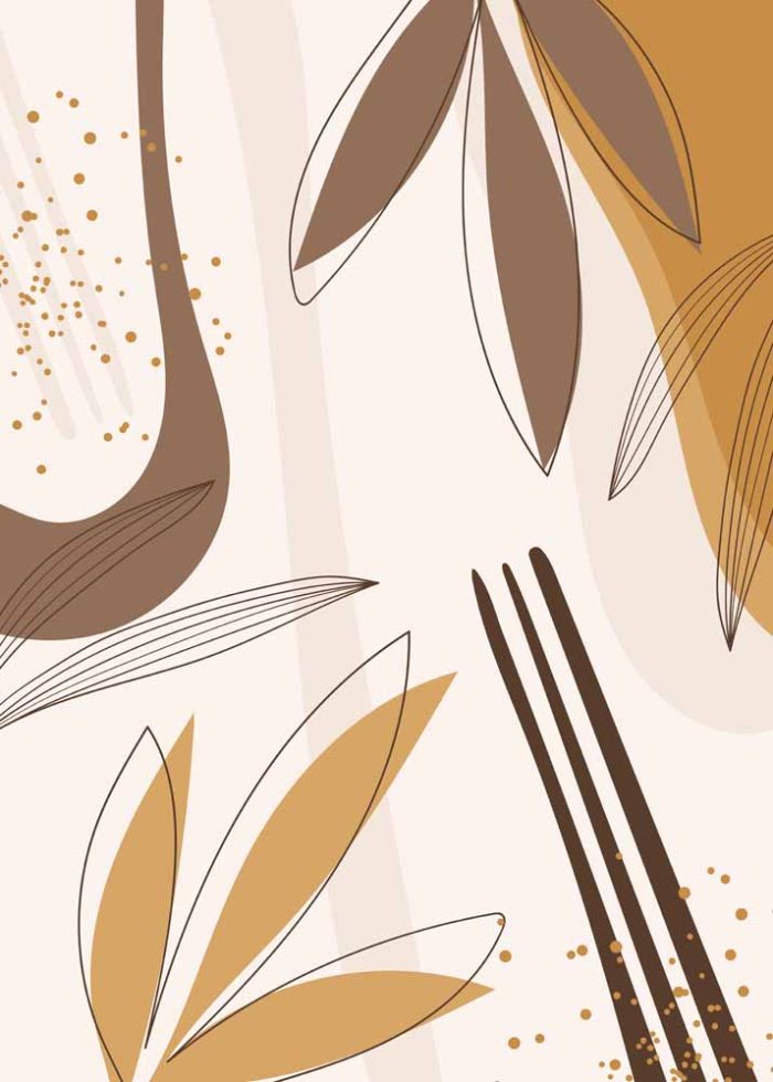 Boho Abstract Print Wall Art Poster - Image 1