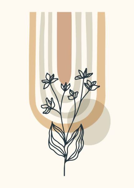 Boho Abstract Print Wall Art Poster