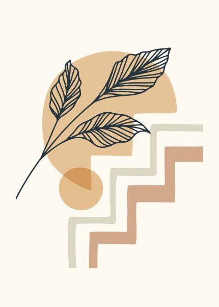 Boho Abstract Print Wall Art Poster