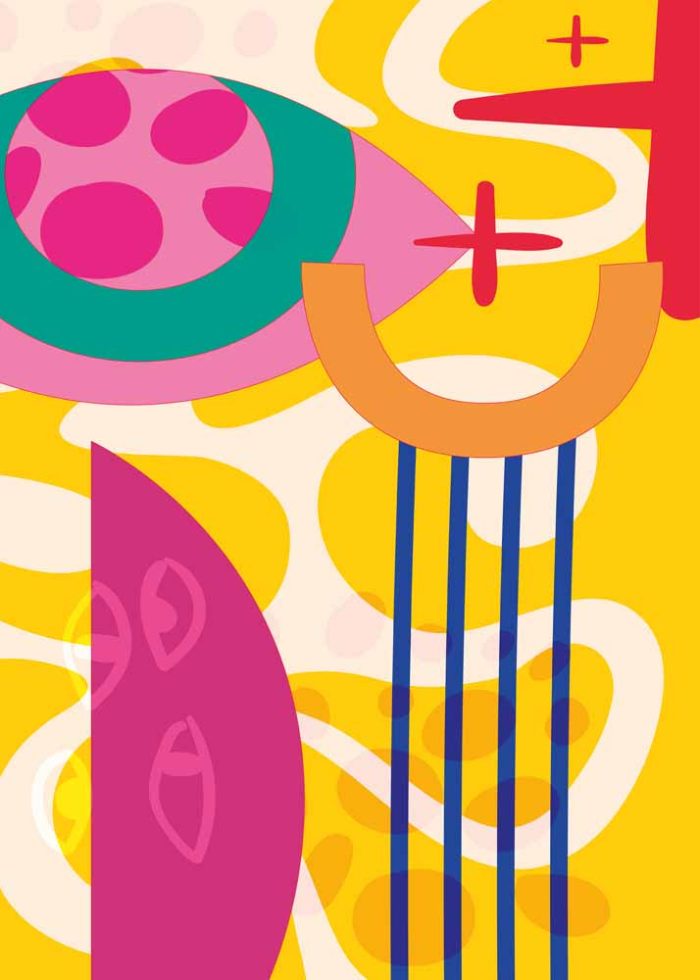 Boho Abstract Print Wall Art Poster - Image 1