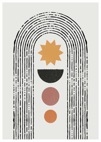 Boho Abstract Print Wall Art Poster