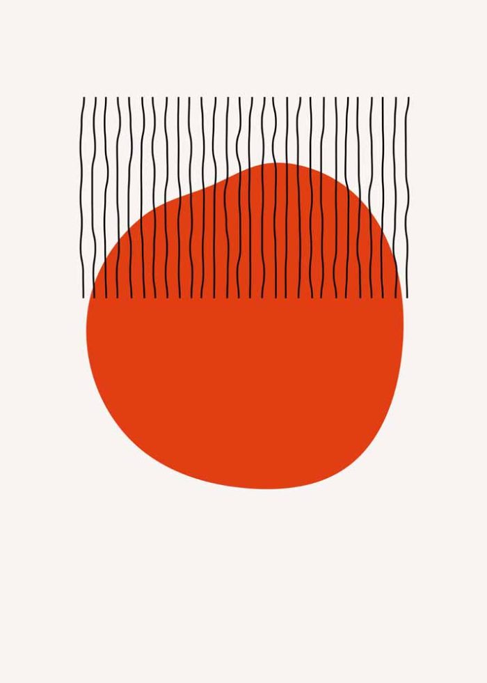 Boho Abstract Print Wall Art Poster - Image 1