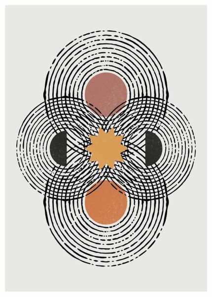 Boho Abstract Print Wall Art Poster