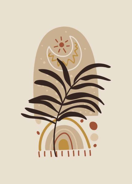 Boho Abstract Print Wall Art Poster