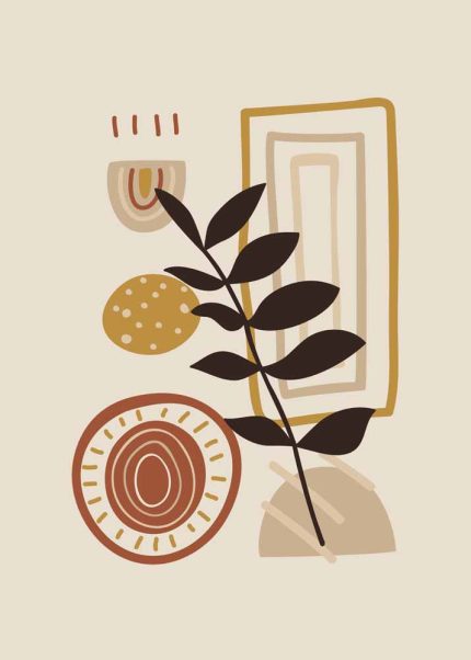 Boho Abstract Print Wall Art Poster