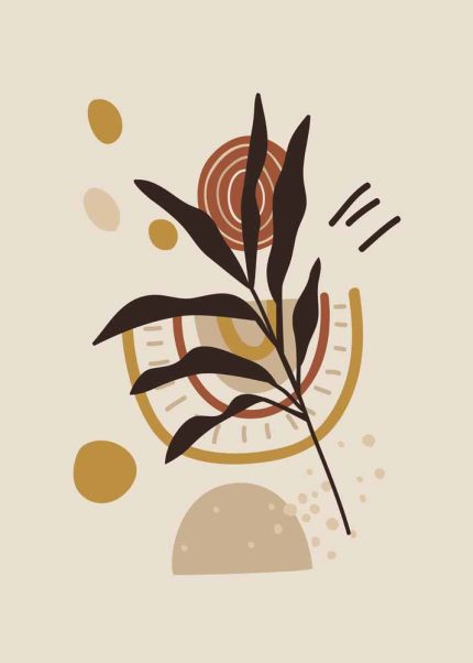 Boho Abstract Print Wall Art Poster