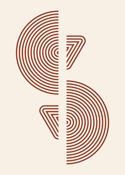 Boho Abstract Print Wall Art Poster