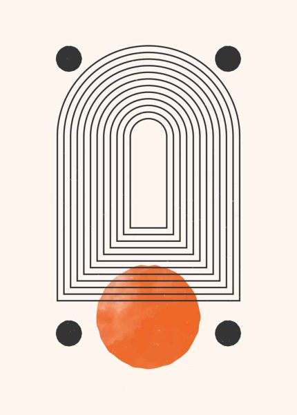 Boho Abstract Print Wall Art Poster