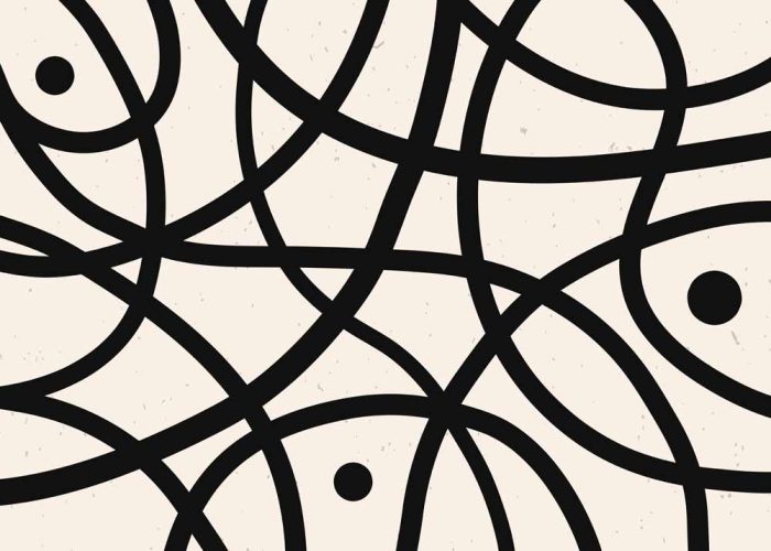 Boho Abstract Print Wall Art Poster - Image 1
