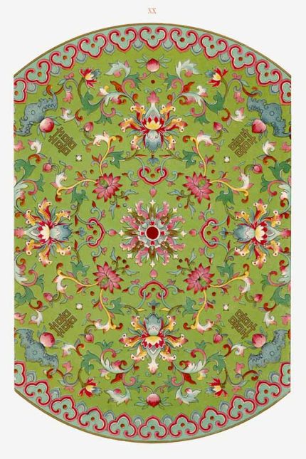 Chinese Botanical Floral Print Wall Art Poster