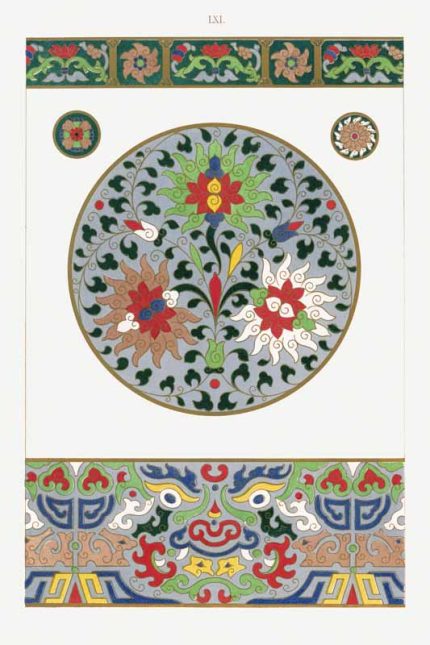 Chinese Botanical Floral Print Wall Art Poster