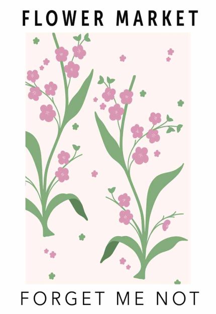 Flower Market Botanical Flower Print Wall Art Poster