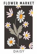 Flower Market Botanical Flower Print Wall Art Poster