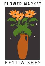 Flower Market Botanical Flower Print Wall Art Poster