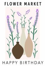 Flower Market Botanical Flower Print Wall Art Poster