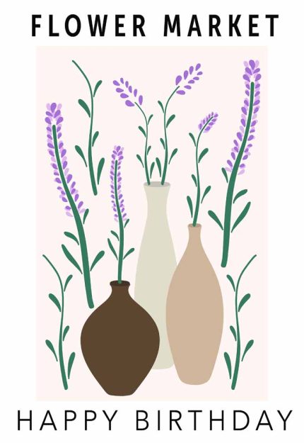 Flower Market Botanical Flower Print Wall Art Poster
