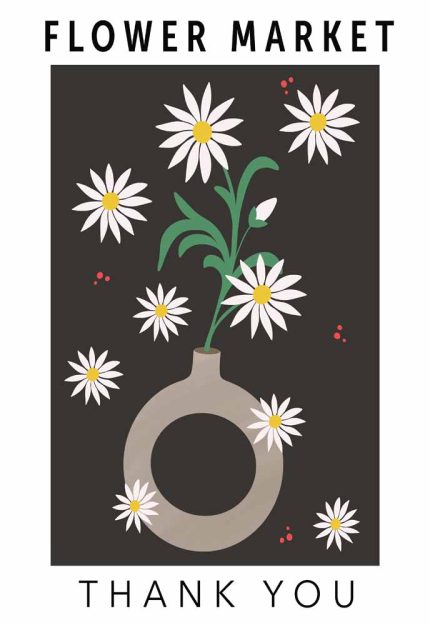 Flower Market Botanical Flower Print Wall Art Poster