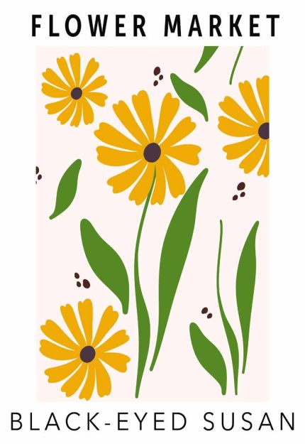 Flower Market Botanical Flower Print Wall Art Poster