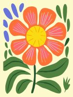 Floral Botanical Flower Print Wall Art Poster
