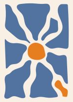 Abstract Organic Shapes - Modern Minimalist Art Print Floral Botanical Flower Print Wall Art Poster