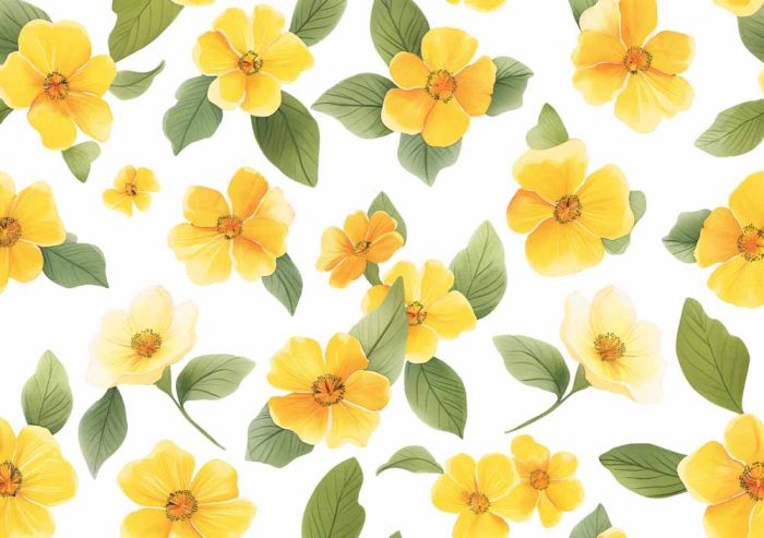 Floral Botanical Flower Print Wall Art Poster - Image 1