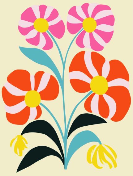 Floral Botanical Flower Print Wall Art Poster