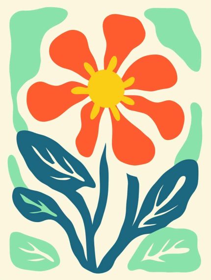 Floral Botanical Flower Print Wall Art Poster