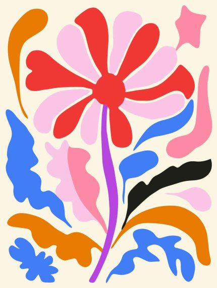 Floral Botanical Flower Print Wall Art Poster